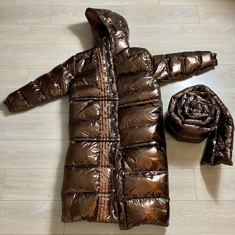 adidas Ivy Park Metallic Puffer Jacket